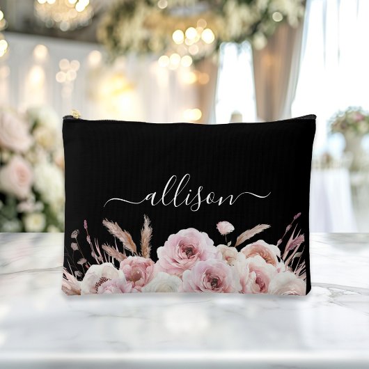 Boho, floral, Geschenk, Name Zubehörtasche