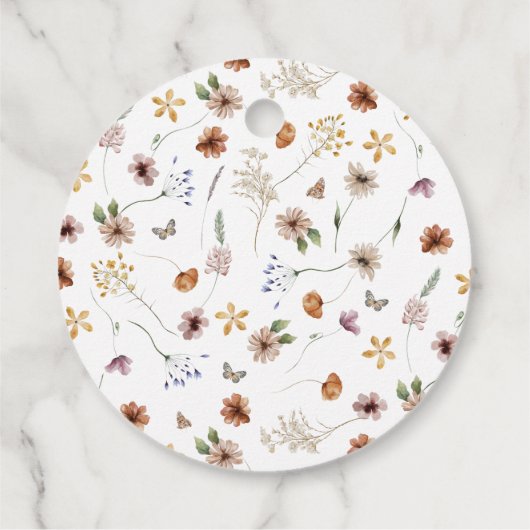 Boho Floral Geschenkanhänger (Rückseite)