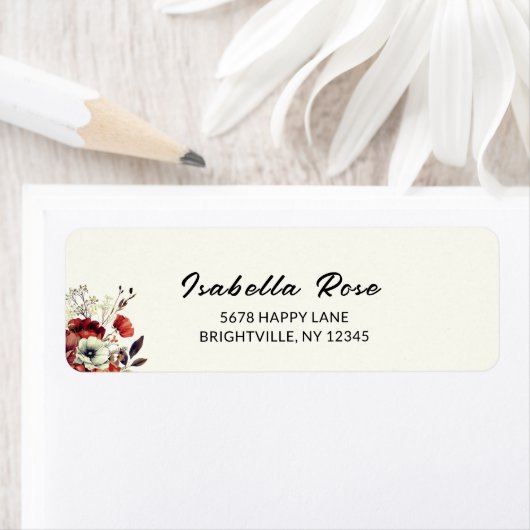 Boho Floral Grad Abschluss Mail Rücksendeadresse (Insitu)