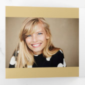 Boho Floral Graduate Multi Foto Dreifach Gefaltete Ankündigung (Innen Erste Seite)