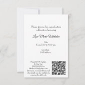 Boho Floral Graduation Party Invitation (Rückseite)
