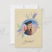 Boho Floral Graduation Party Invite Enclosure Karte (Vorderseite)