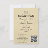 Boho Floral Graduation Party Invite Enclosure Karte (Rückseite)
