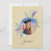Boho Floral Graduation Party Invite Karte (Vorderseite)