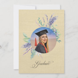 Boho Floral Graduation Party Invite Karte