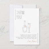 Boho Floral Green & Pink Brautparty Vielen Dank Dankeskarte (Vorderseite)