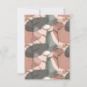 Boho Floral Green & Pink Brautparty Vielen Dank Dankeskarte (Rückseite)