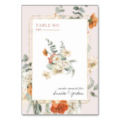 Boho Floral Greenery Botanical | Hochzeit Tischnummer (Vorderseite)