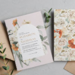 Boho Floral Greenery Botanische Hochzeit Einladung<br><div class="desc">Die Blumen- und Boho-inspirierten Farbtöne dieser Palette verleihen der reinen Frühlingsmagie eine ganz besondere Note. Weich, antike Orange übernimmt die Führung, Pfirsich und Kupfer sorgen für die perfekte Ergänzung und wärmen das Gesamtbild dieser Kühlkombination auf. Neutrales Efeu und Efeu-Grün ergänzen das Bild und malen eine bezaubernde Palette, die perfekt für...</div>