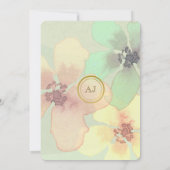 Boho Floral Greenery Botanische Hochzeit Einladung (Rückseite)