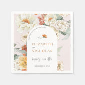 Boho Floral Greenery Botanische Hochzeit Serviette (Vorderseite)