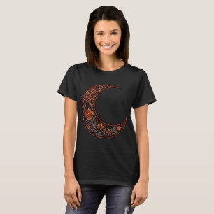 Boho-Floral-Halbmond T-Shirt