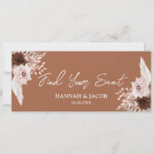 Boho Floral Hanging Seating Chart Welcome Header (Rückseite)