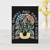 Boho Floral Helng Mamas &amp; Babies Bloom Doula B Karte (Gelbe Blume)
