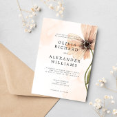 Boho Floral Herbst Einladung zur Hochzeit