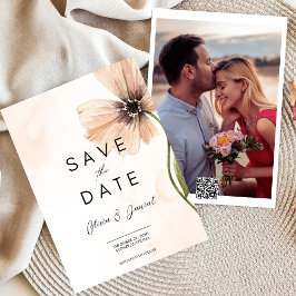 Boho Floral Herbst Herbst Save the Date Einladung