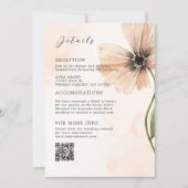 Boho Floral Herbst Hochzeitsfeier Einladung (Vorderseite)