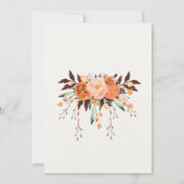 Boho Floral Herbst Kinderdusche Einladung Rustikal (Rückseite)