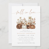 Boho-Floral-Herbst-QR-Code-All-in-One-Brautjungges Einladung (Vorderseite)