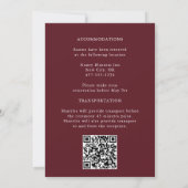 Boho Floral Herbst Wasserfarbenhochzeit Einladung (Rückseite)