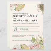 Boho Floral HerbstHochzeit im Herbst Einladung (Vorne/Hinten)