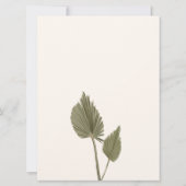 Boho Floral HerbstHochzeit im Herbst Einladung (Rückseite)