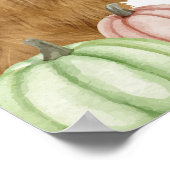 Boho Floral Highland Cow Baby Dusche Willkommen Poster (Ecke)