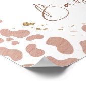 Boho Floral Highland Cow Baby Dusche Willkommen Poster (Ecke)