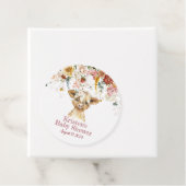 Boho Floral Highland Cow Geschenk Geschenkanhänger (Beispiel)