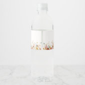 Boho Floral Highland Cow Wasserflaschenetikett (Rückseite)