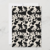 Boho Floral Highland Kuh Print Baby Dusche Einladung (Rückseite)