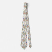 Boho-Floral Himmlischer Mond  & Schlangen Botanisc Krawatte (Vorderseite)
