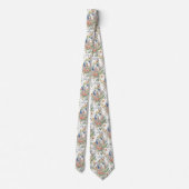 Boho-Floral Himmlischer Mond  & Schlangen Botanisc Krawatte (Rückseite)