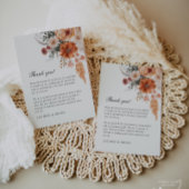 Boho Floral Hochzeit im Herbst Vielen Dank Dankeskarte