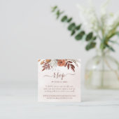 Boho Floral Hochzeit im Herbst Website QR Code UAW Begleitkarte (Stehend Vorderseite)