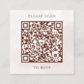 Boho Floral Hochzeit im Herbst Website QR Code UAW Begleitkarte (Rückseite)