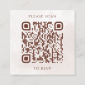 Boho Floral Hochzeit im Herbst Website QR Code UAW Begleitkarte (Rückseite)