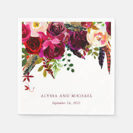 Boho Floral | Hochzeit Serviette