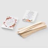 BOHO Floral Hochzeitsprogramm Fan Fächer (Non-assembled)