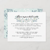 Boho Floral Hochzeitunterkunft Beilage Karte (Vorne/Hinten)