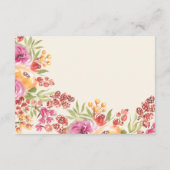 Boho Floral Honeymoon Fund Brautparty Begleitkarte (Rückseite)