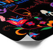 Boho Floral However You Hear Is Beautiful Asl Deaf Poster (Ecke)