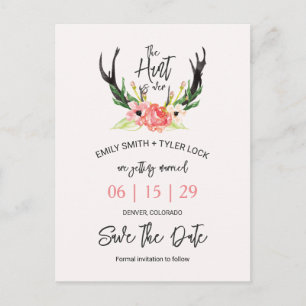 ©Boho Floral Hunt ist Save the Date vorbei Ankündigungspostkarte