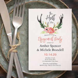 ©Boho Floral Hunt über Engagement Einladung