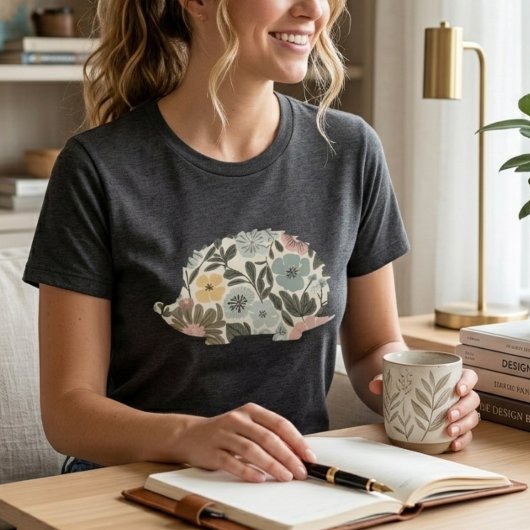 Boho Floral Igel T-Shirt