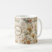 Boho Floral in Beige Kaffeetasse (VorderseiteRechts)