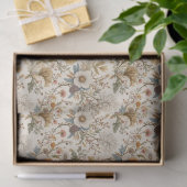 Boho Floral in Beige Seidenpapier (Geschenk)