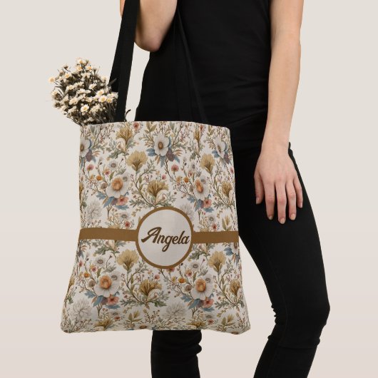 Boho Floral in Beige Tasche (Von Nahem)