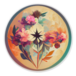 Boho Floral in Earth Tones Keramikknauf