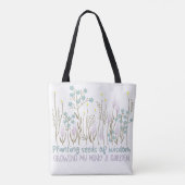 Boho Floral Inspiration Zitate Boho Style Tasche (Rückseite)